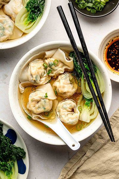 Tofu Wonton Noodle Soup (Chinese)