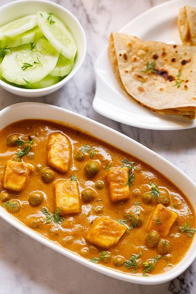 Matar Paneer + 4 Tawa Roti