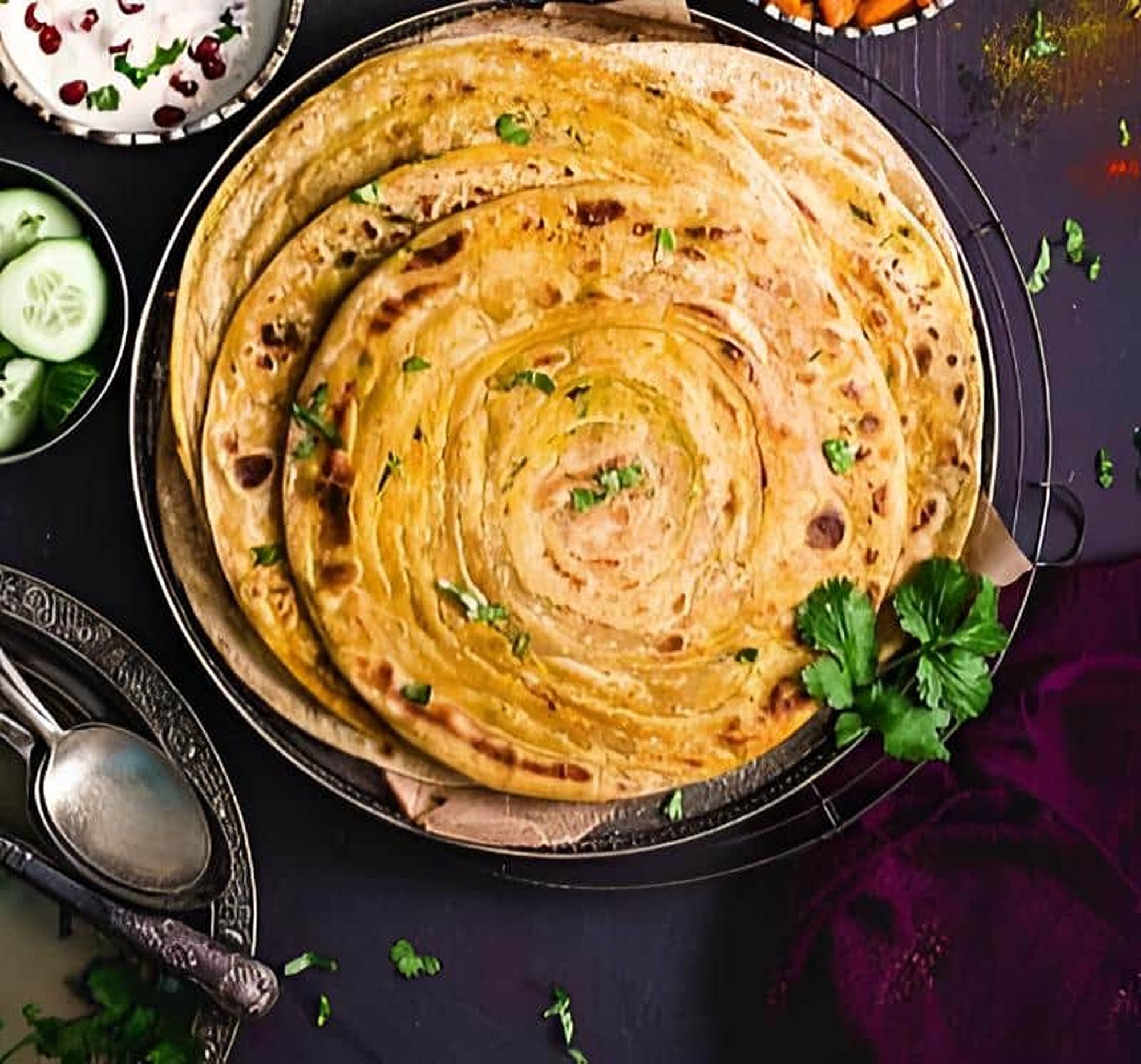 Garlic Lachha Paratha
