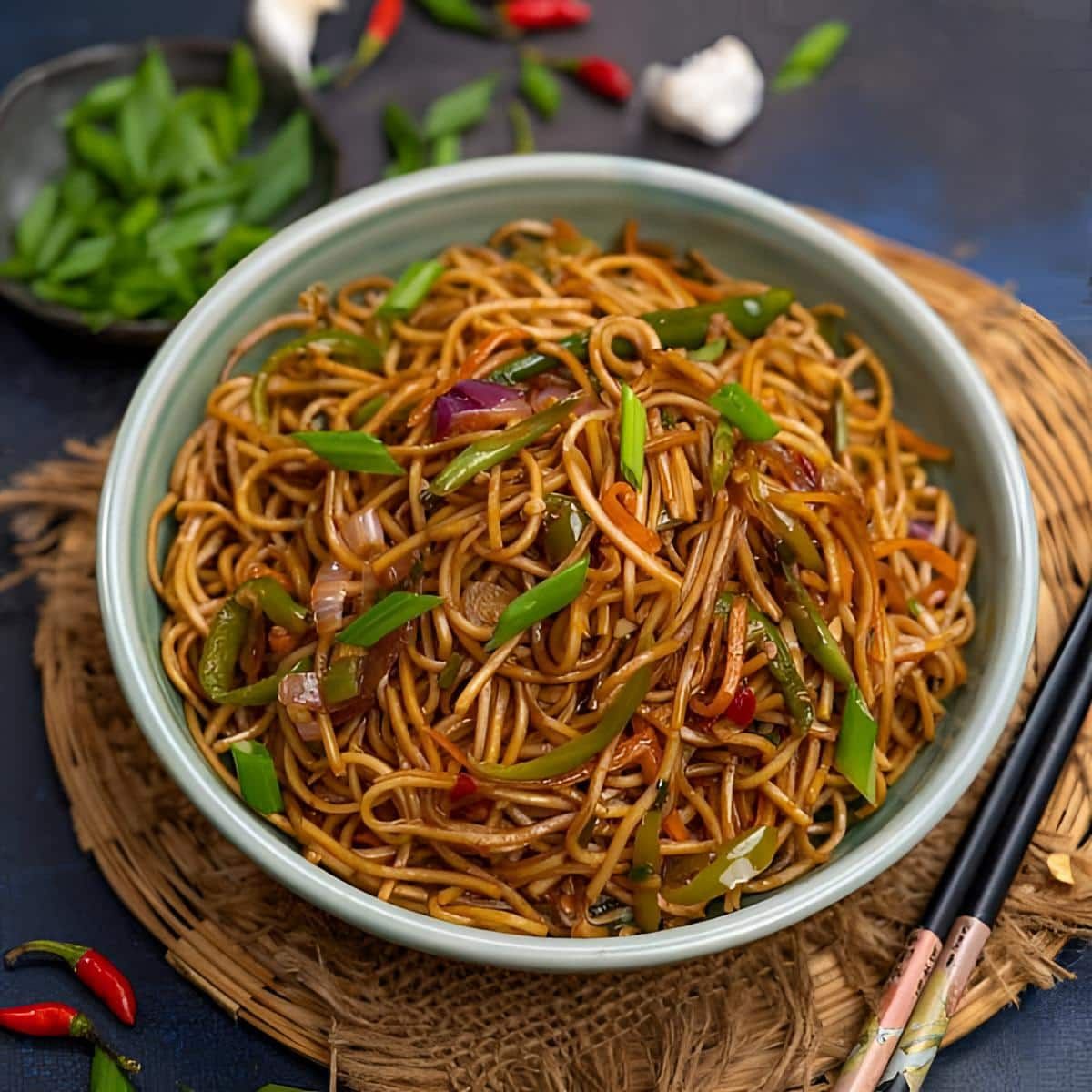Chilli Garlic Noodles (Indo Chinese)