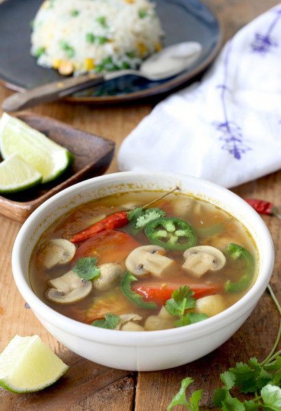 Veg Tom Yum Soup (Thai)