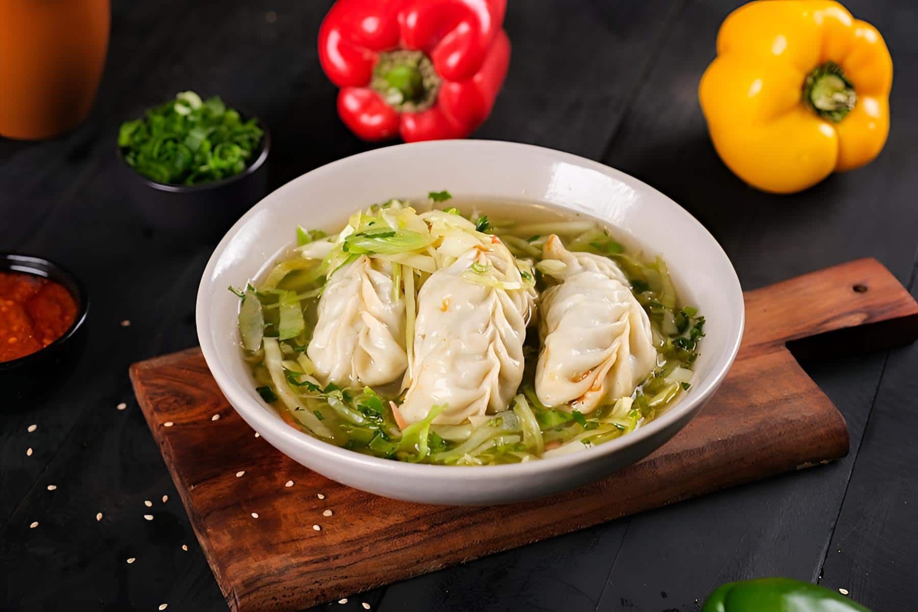 Chicken Thukpa With Momo