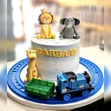 Jungle Theme Train Cake