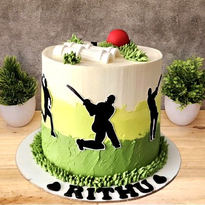 Cricket Theme Cake