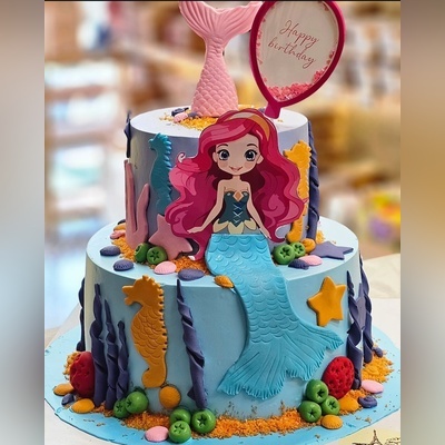 Mermaid Theme Cake
