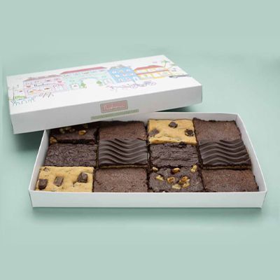 Assorted Eggless Brownies Box [12 Pieces]