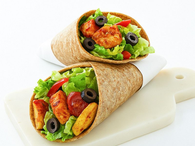 Shawarma Paneer Wrap ( High - Fiber)