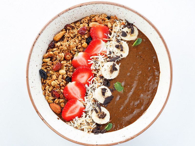 Mocha Smoothie Bowl (Gluten Free, Low Cal)