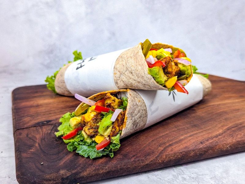 Mexican Chicken And Avocado Wrap ( High - Fiber, High Protein )