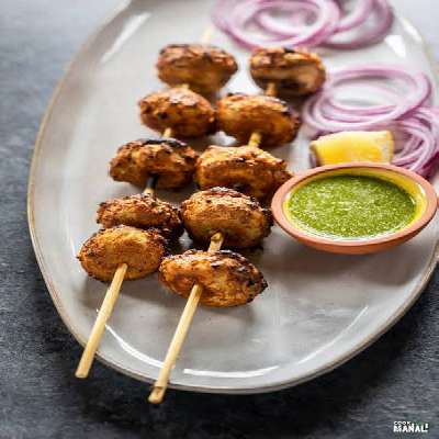 Achari Mushroom Tikka(10pcs)