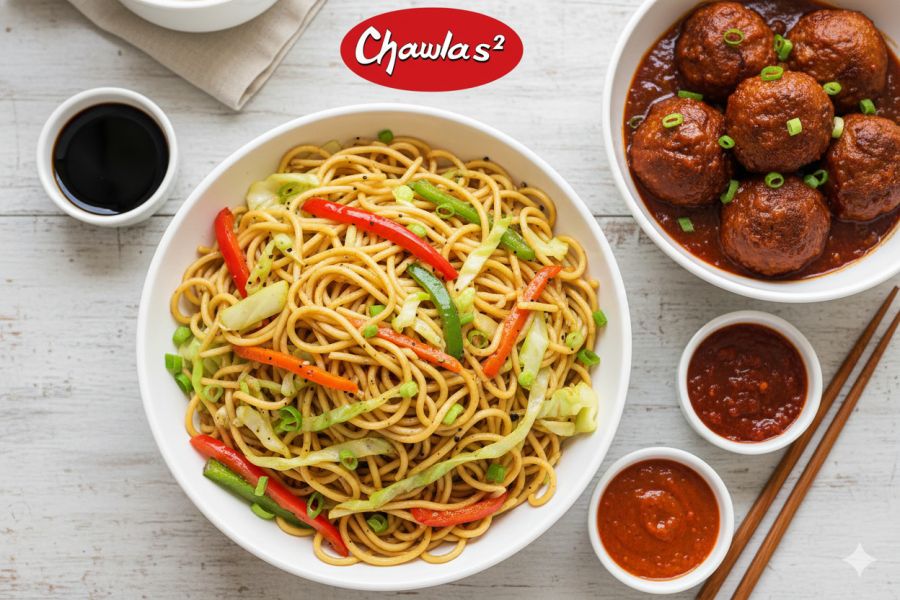 Veg Manchurian Combo[650ml Bowl]