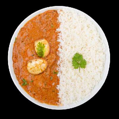 Egg Curry Rice Bowl [650ml] With Soft Drink [200ml]