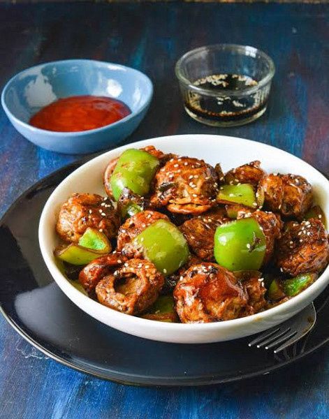 Chilly Mushroom Dry[8-10pcs]