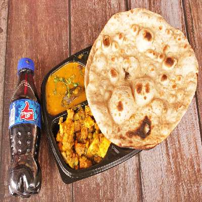 Yellow Dal Tadka + Mix Veg + Roti Thali With Gulab Jamun