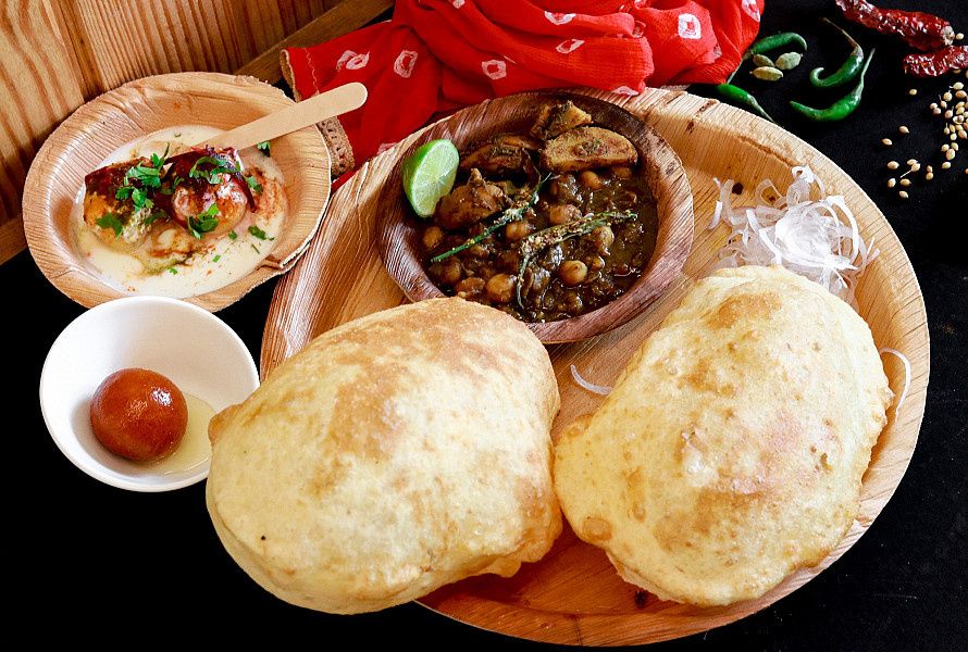 Chola Bhatura, Dahi Bhalla And Gulab Jamun Combo