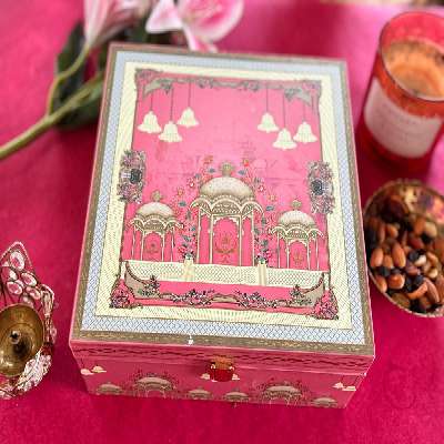 Gift Box- 4 Jar Rajwadi Pink