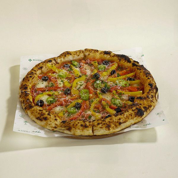 Peppers And Olives Neapolitan Pizza
