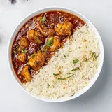 Mushroom Manchurian With Herbed Rice Bowl