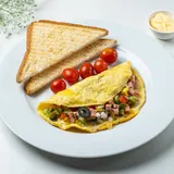 Sausage & Veggies Omelette With Toast(3 Eggs)
