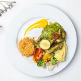 Grilled Chicken Steak With Cilantro Mint Dressing