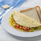 Veggies Overload Omelette With Toast(3 Eggs)