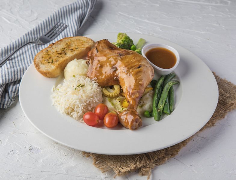 Roasted Chicken Leg With Rosemary Jus