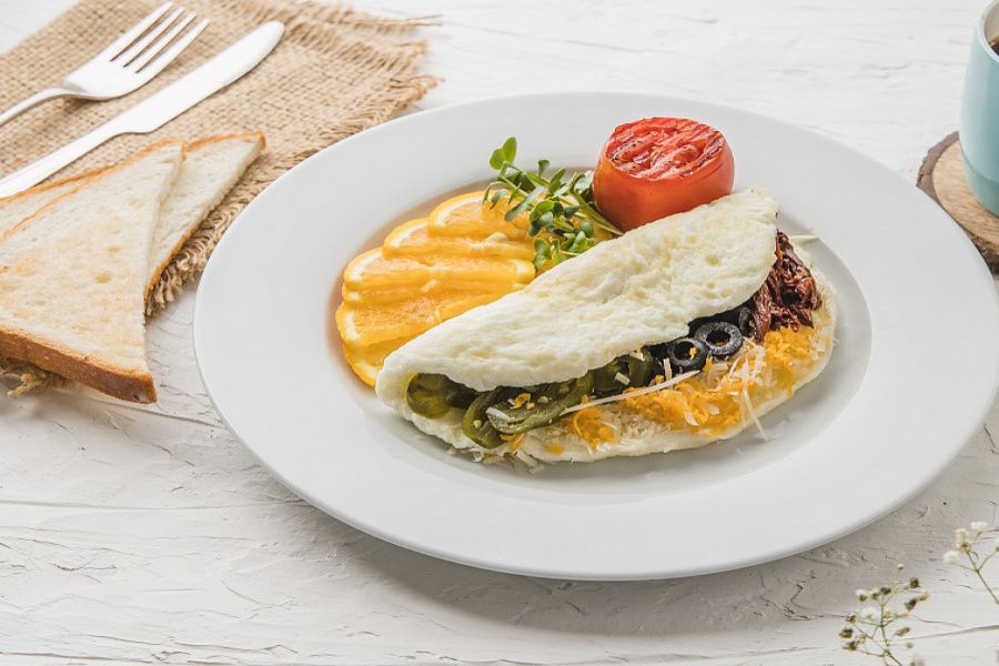 Spinach & Corn Healthy Egg White Fritata(3 Eggs)
