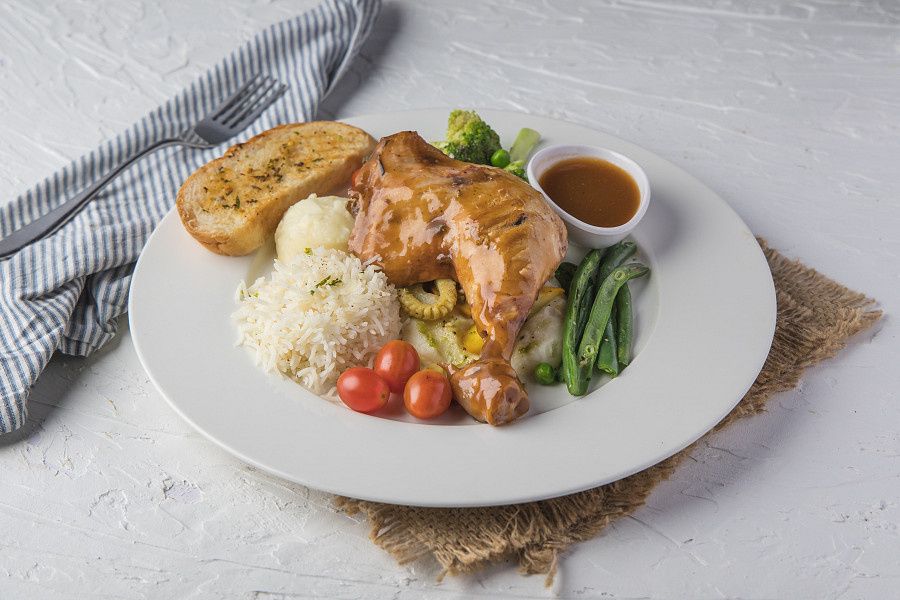 Roasted Chicken Leg With Rosemary Jus