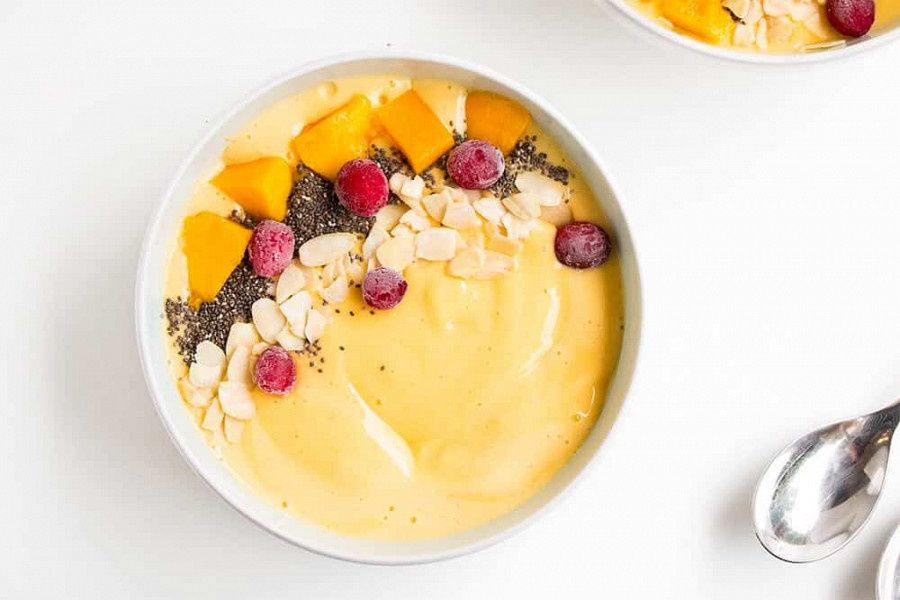 Seasonal Fresh Fruit Smoothie Bowl