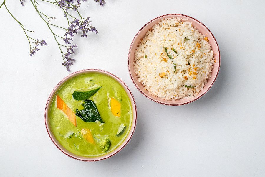 Thai Green Curry With Rice [Veg]