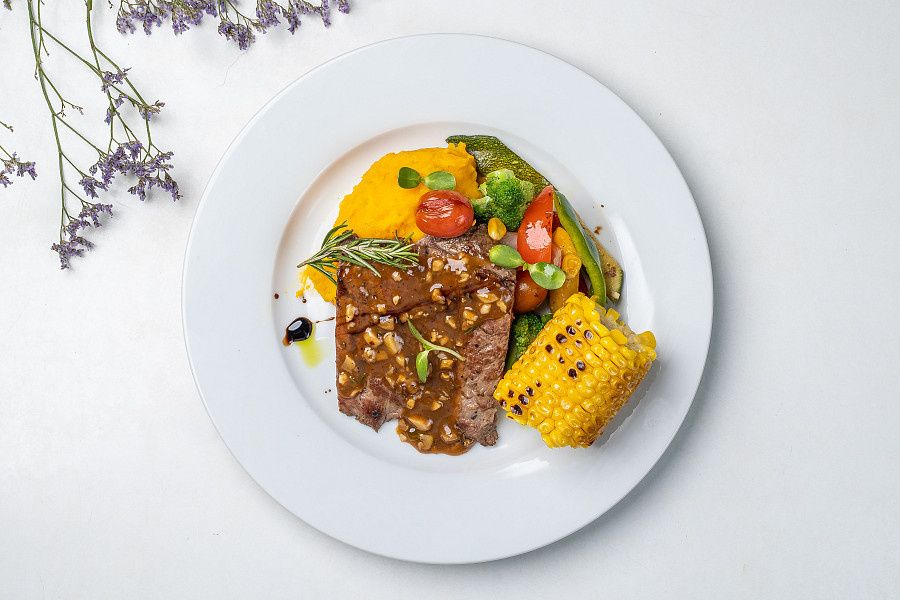 Beef Steak With Rosemary Mushroom Sauce