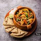 Mix Veg With Two Plain Parathi