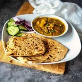 3 Plain Paratha With Choice Of Aloo Sabji Or Channa Sabji