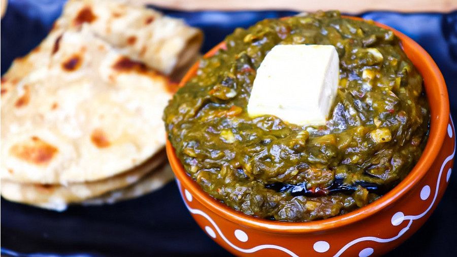 Saag+3 Roti+Salad