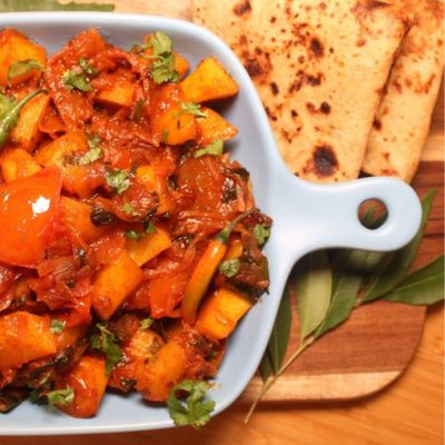 Aloo Sabji Cooked With Onion And Tomato Dry