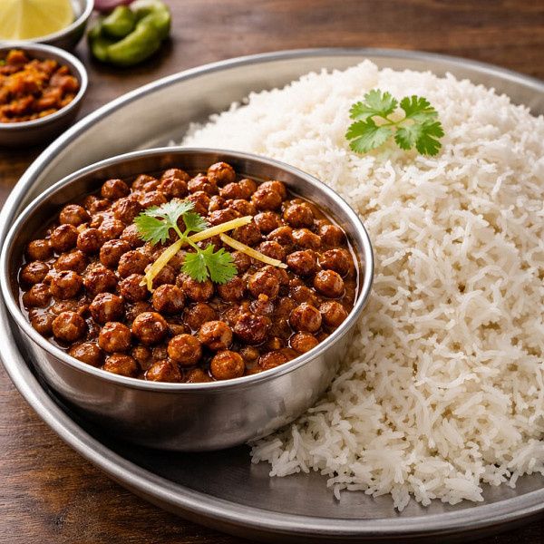 Black Channa With Rice Meal [500 Ml]