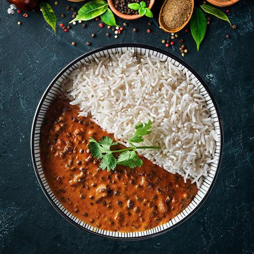 Dal Makhni+Rice+Salad