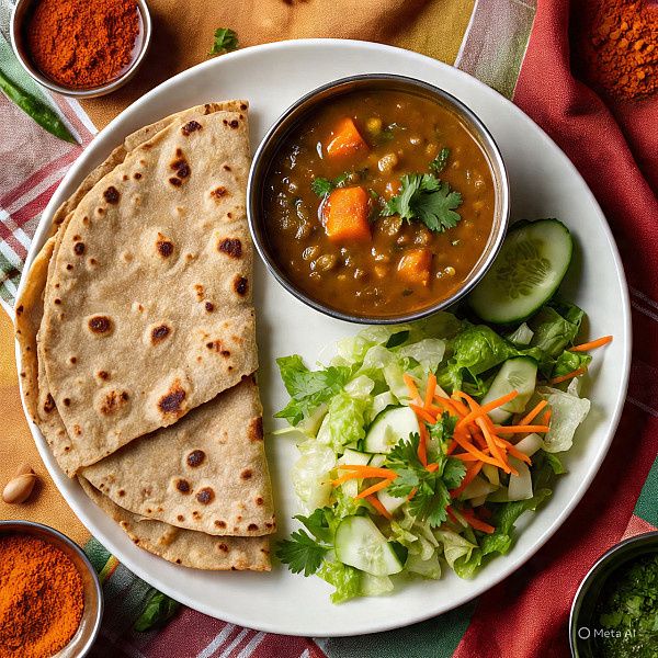 Dal Makhni With Three Chapati