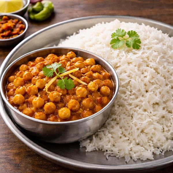 White Channa With Rice Meal [500 Ml]