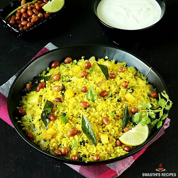 Veg Poha With Curd