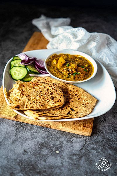 3 Plain Paratha With Choice Of Aloo Sabji Or Channa Sabji