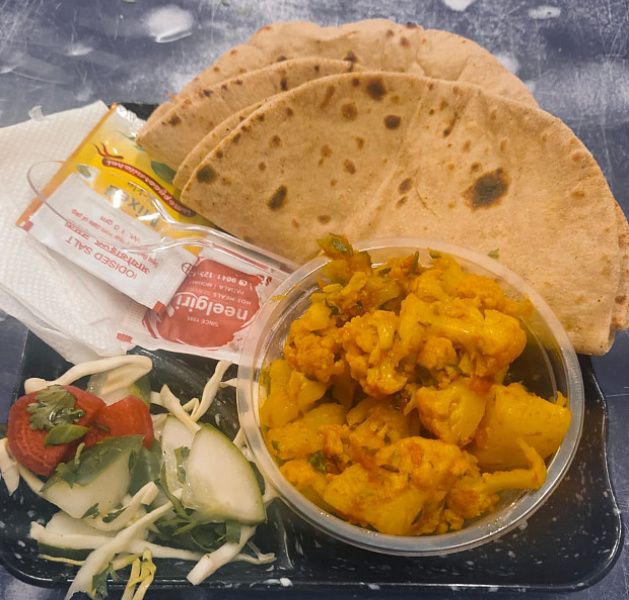 Dal/ Veg With Two Plain Partha