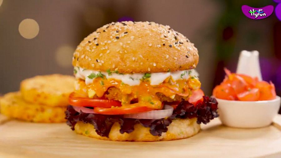 Herbal Tikki Burger (Veg Tikki)