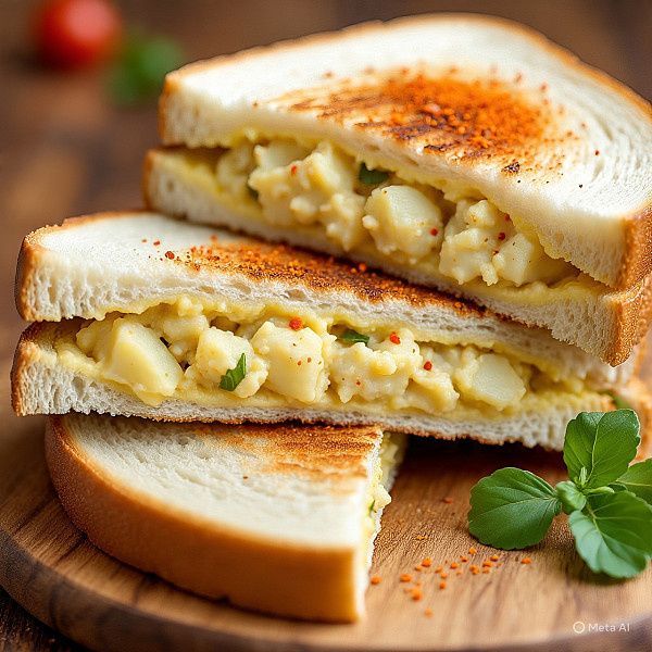 Grilled Sandwich With Veg Aloo Stuffing