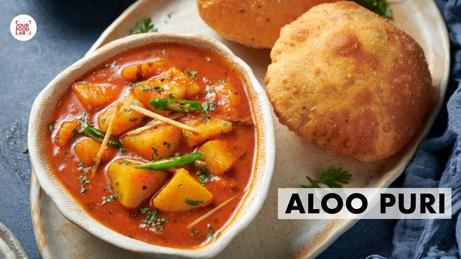4 Plain Atta Puri With Choice Of Aloo Sabji Or Channa Sabji