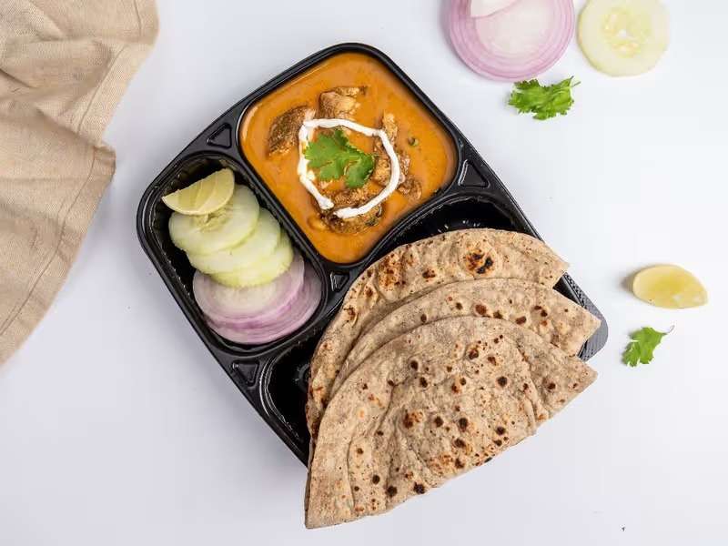 Butter Chicken Masala & Roti Meal - 55g Protein Chef Pro Meal