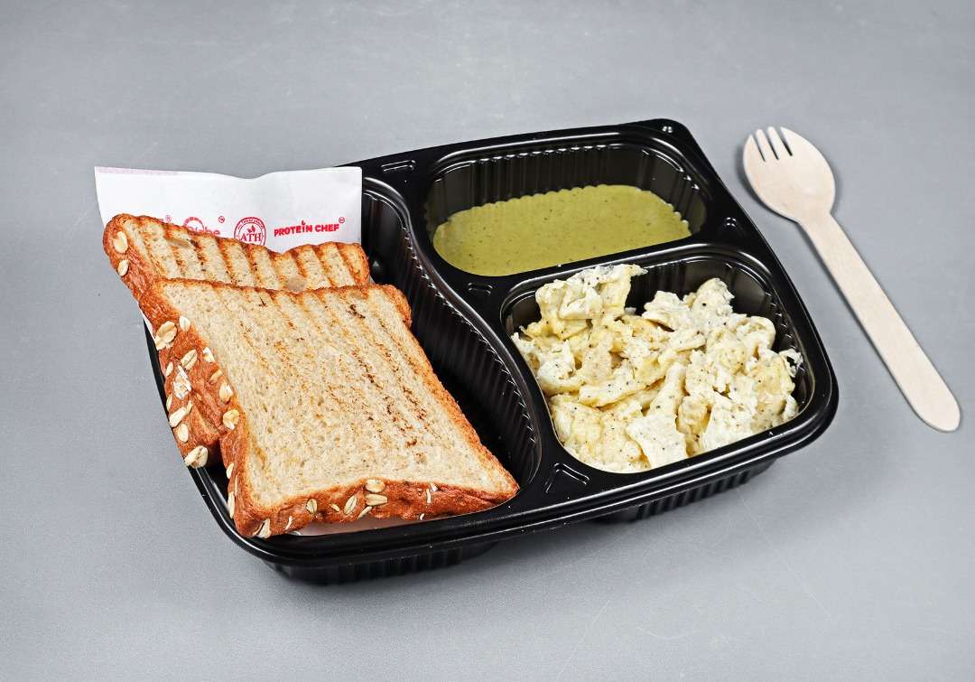 Scrambled Eggs and Breads - High Protein