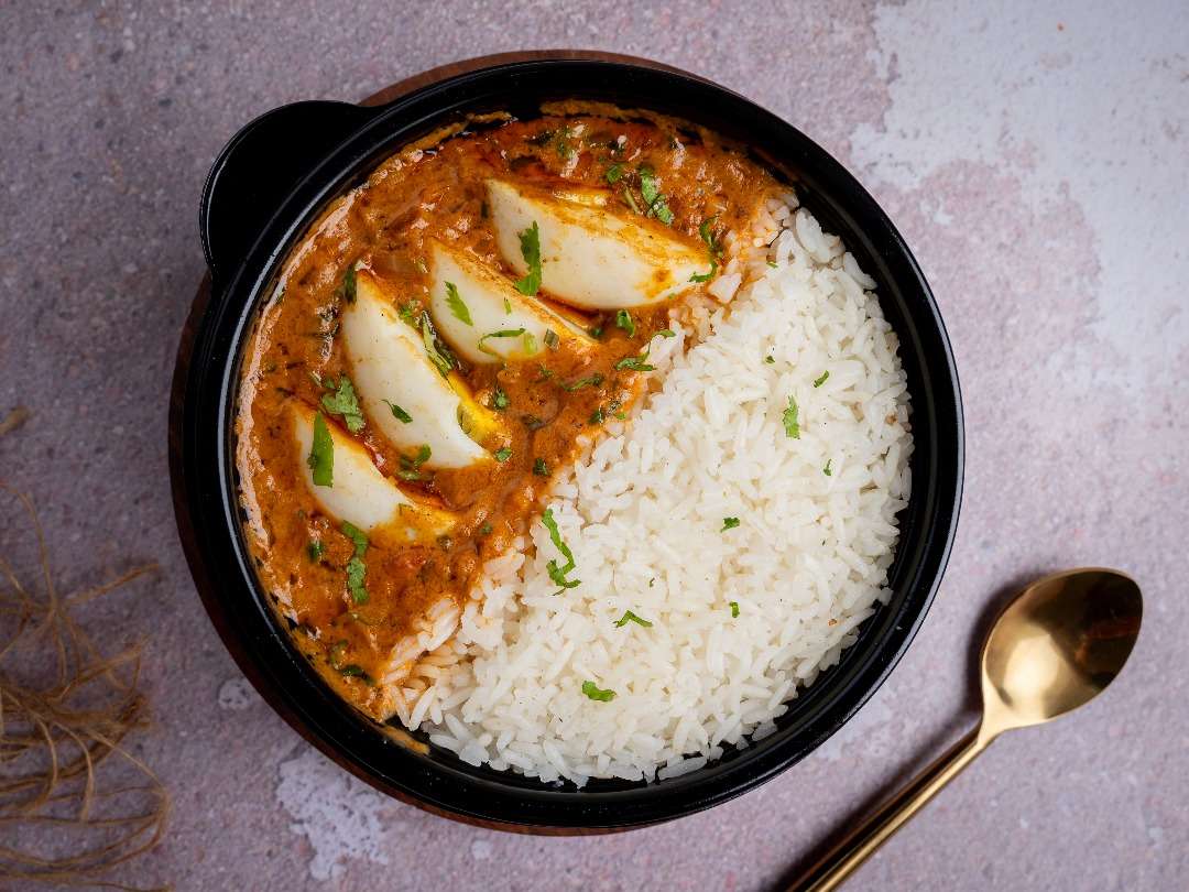 Egg Curry Masala - Low GI Rice Bowl