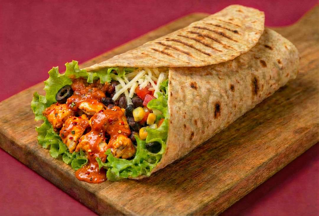 Sweet Chilli Paneer Burrito Wrap
