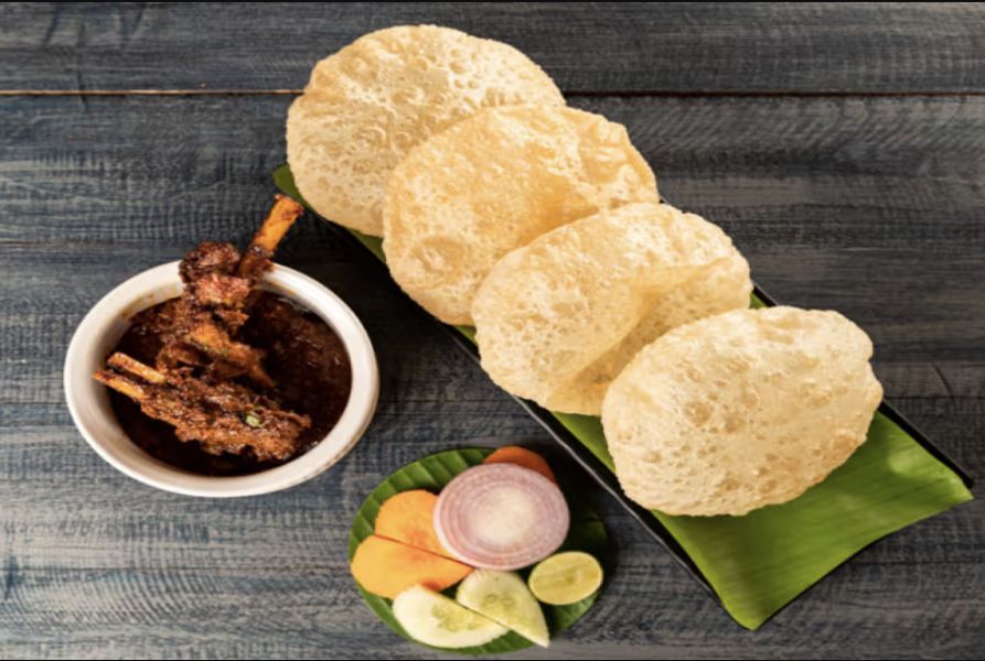 Luchi[4Pcs]+Mutton Kosha 2Pcs+Salad